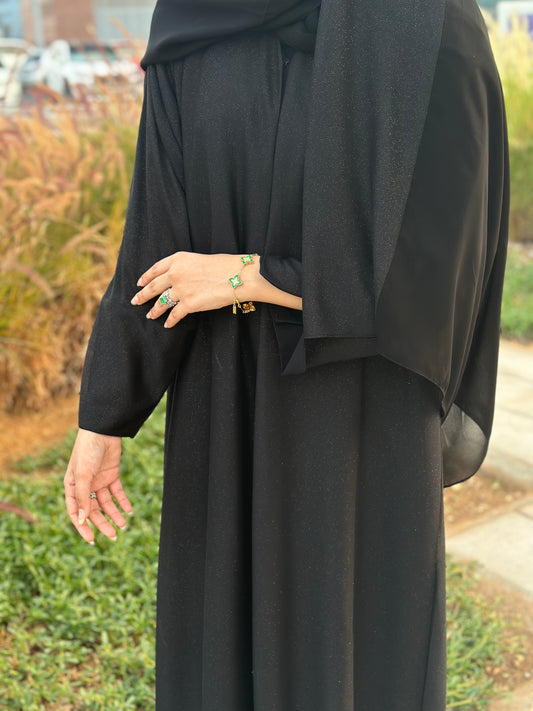 "Classy Glittering Chiffon Abaya with a Shimmering Finish" Z103